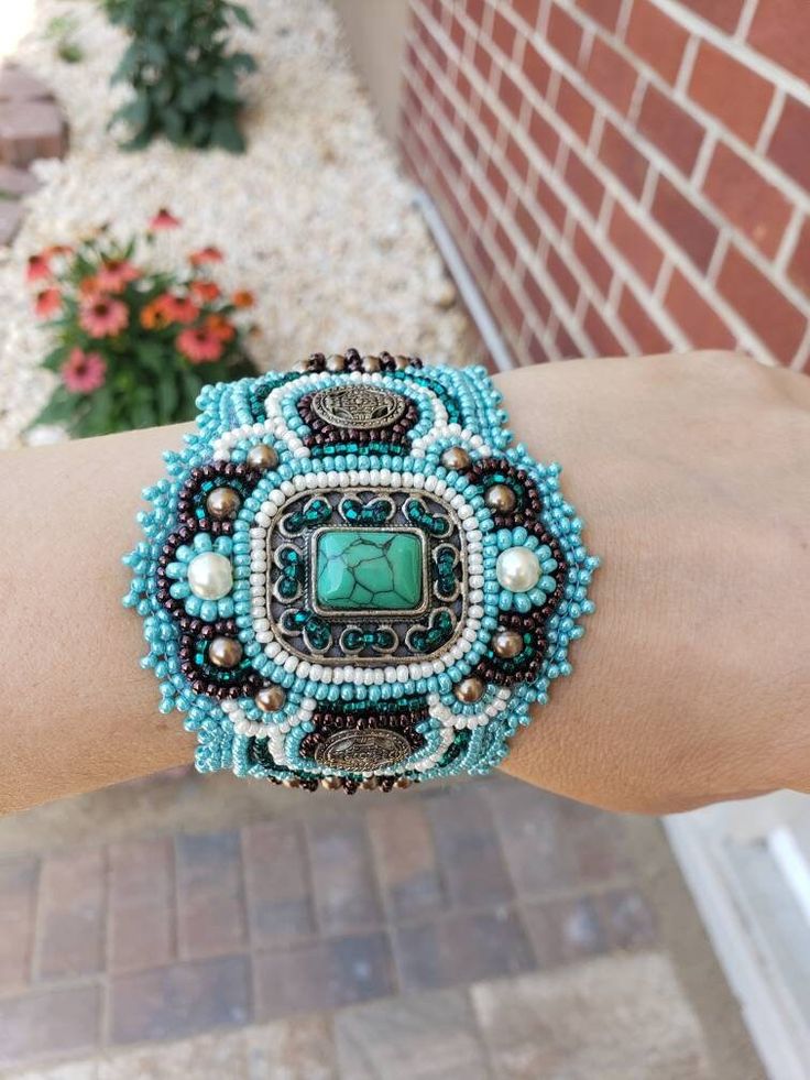 Beaded bracelet Turquoise Bracelet Jewelry, Artisan Turquoise Beaded Bangle Bracelets, Unique Gemstone Beaded Bangle Bracelet, Turquoise Fashion Bracelet, Artisan Turquoise Beaded Bangle Bracelet, Handmade Turquoise Bracelets, Bohemian Beaded Turquoise Bracelets, Handmade Turquoise Bracelets For Fashion, Bohemian Turquoise Bracelets