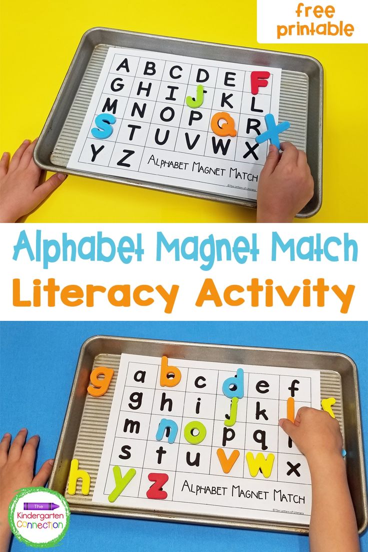 the alphabet magnet match is an easy way to teach letters and numbers