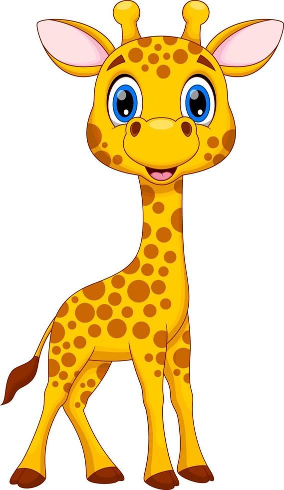 cartoon baby giraffe with big eyes