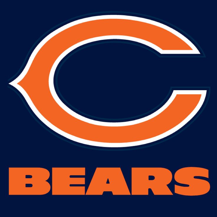 the chicago bears logo on a blue background