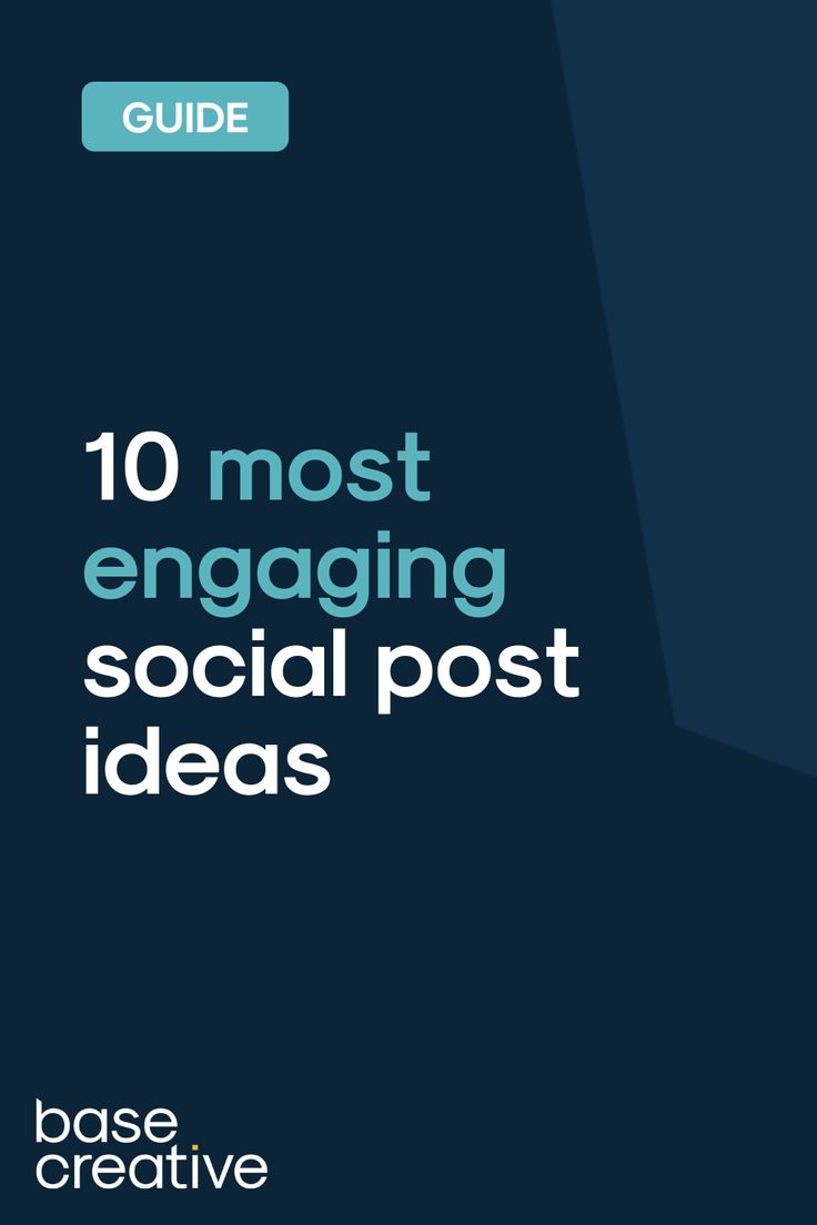 the front cover of a guide to engaging social post ideas