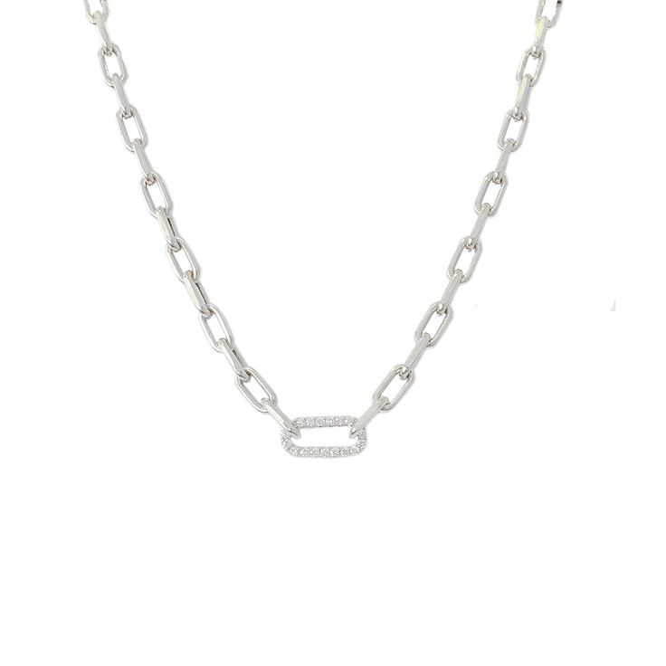 This Italian handcrafted chain link necklace is completely composed of 14K solid gold and is uniquely made with a semi-hollow interior for comfortable everyday wear that will not dent . The chain is centered with a slightly larger link which is pavé set on both sides with genuine GVs1 quality natural real Diamonds. NOTE: This item is available in longer or shorter length options. Kindly message or email us for pricing and details. Total Length: available in your choice of 14, 16, 18, or 20 inche Link Modern, Necklace Length Chart, Italian Chain, Cartier Necklace, Solid Gold Chains, Gold Chain Necklace, Chain Link Necklace, Oval Diamond, Link Necklace