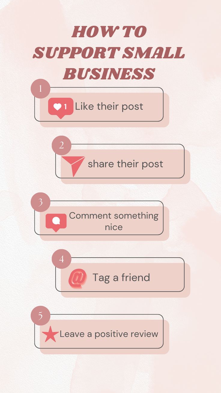 how to support small business like their post, share their post and tag a friend