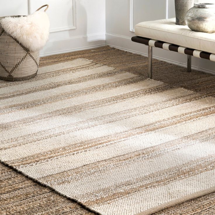 JAELLE STRIPED JUTE | RUGS Lauren Liess, Jute Area Rug, Natural Area Rugs, Jute Area Rugs, Space Interiors, Room Kids, Rugs Usa, Jute Rug, Decor Accessories