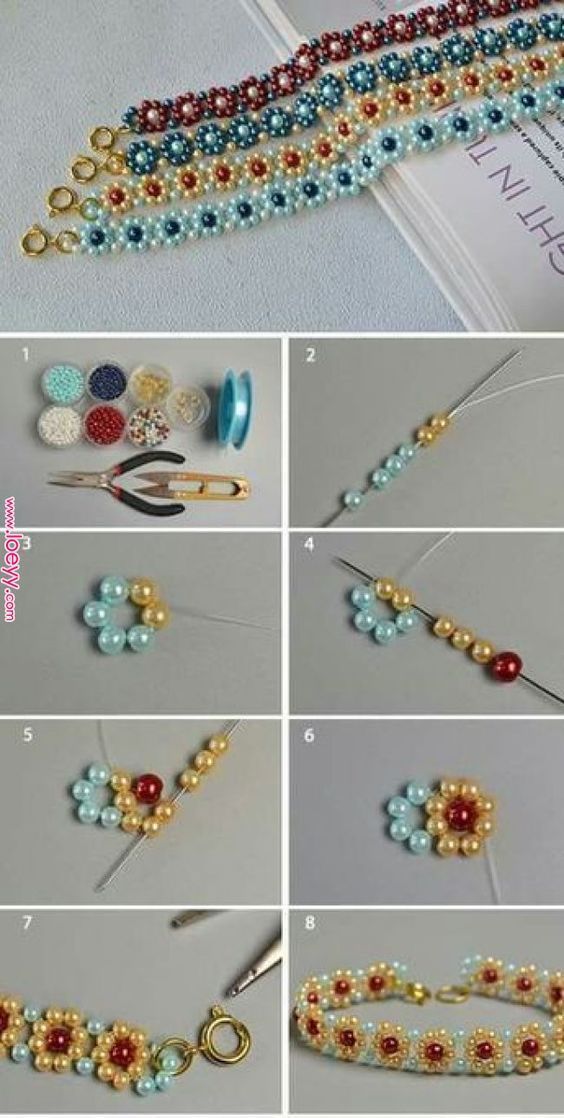 the instructions for making beaded bracelets