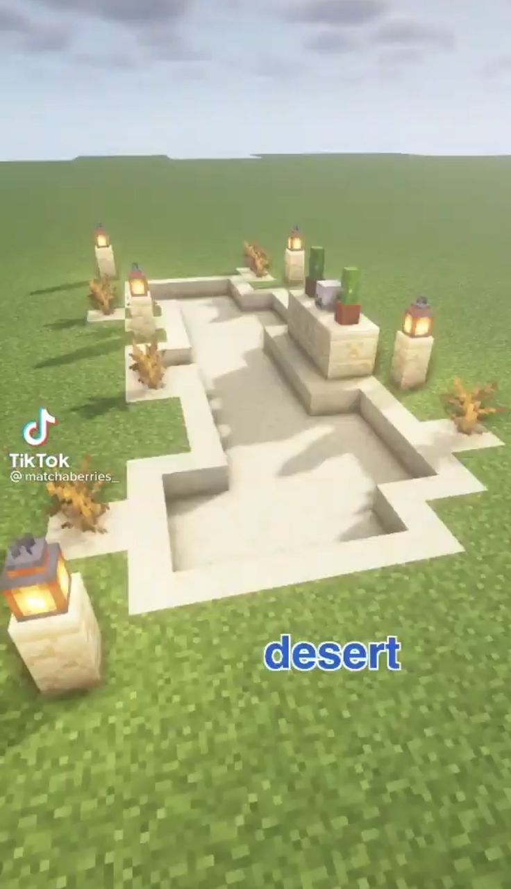 an image of a desert setting in minecraft