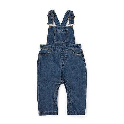 Pehr-Denim Overall-Vintage Wash-1 Bib Front Denim Blue Jeans, Denim Overalls With Pockets For Playtime, Everyday Medium Wash Denim Overalls, Everyday Dark Wash Denim Overalls, Everyday Blue Cotton Denim Jumpsuit, Denim Blue Cotton Jeans For Playtime, Everyday Dark Wash Cotton Denim Jumpsuit, Denim Blue Cotton Jeans, Cotton Jeans With Pockets For Playtime