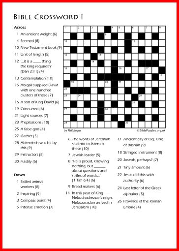 the crossword puzzle is shown in black and white, with red border around it