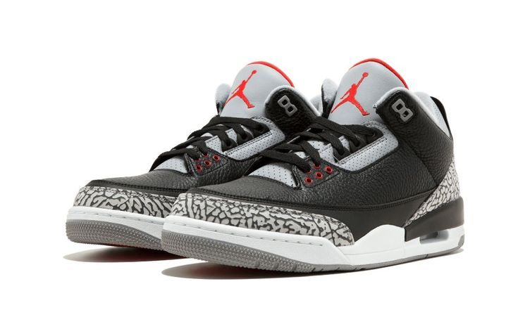 No matter how many times the Black/Cement Air Jordan 3 releases, it’s always going to be a major event.  It’s latest return for 2018 was bigger than ever, because the OG “Nike Air” branding is finally back on the heel, missing for the last two retro releases in 2008 and 2011.  Even if it was still a Jumpman on the heels, the long absence of the Jordan 3 Black/Cement has left many Jordan collectors fiending for a fresh pair, so demand was higher than ever when these dropped on MJ’s birthday.  If Jordan 3 Black, Jordan 3 Black Cement, 70s Converse, Nike X Travis Scott, Jordan Retro 3, Converse Run Star Hike, Retro 3, Converse Run Star, Jordan 3 Retro