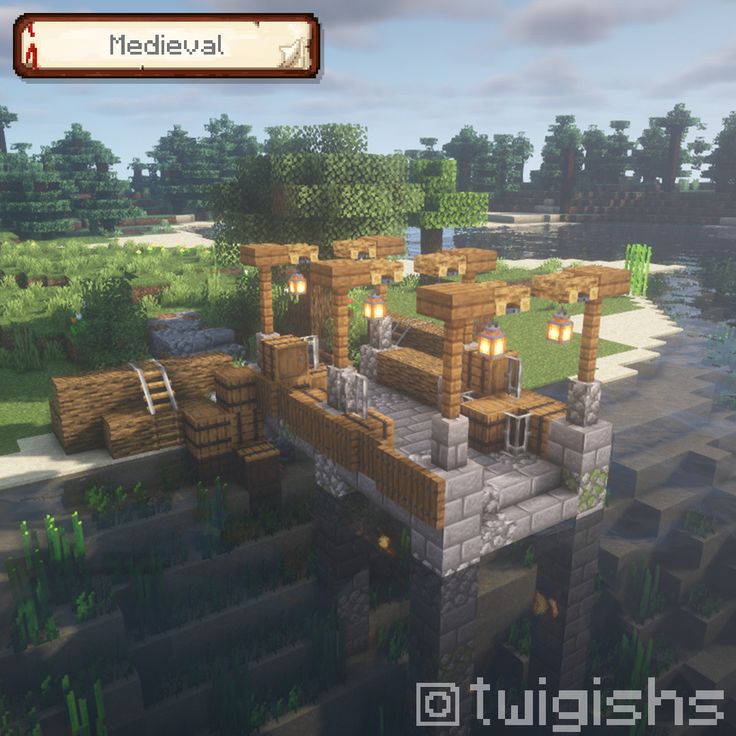 a screenshot of a medieval castle in minecraft