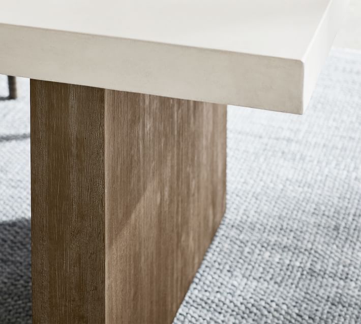 a close up of a white table on a carpeted floor