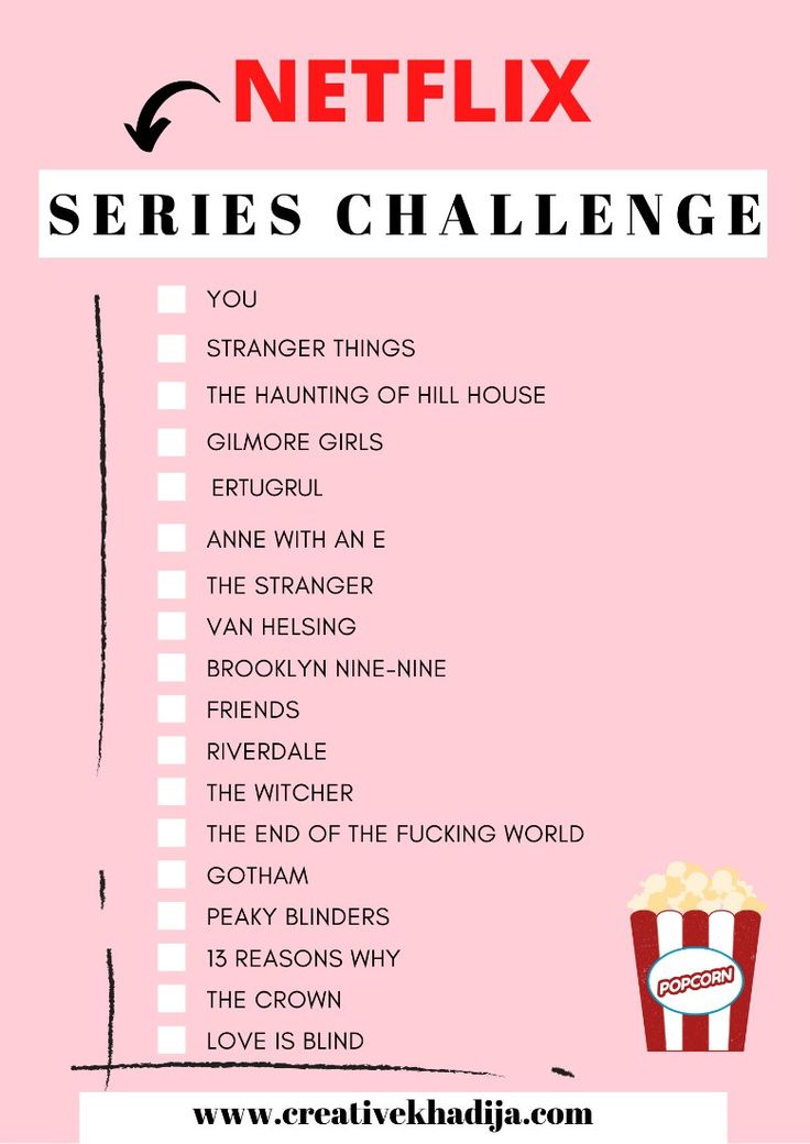 the netflix series challenge is shown in this graphic