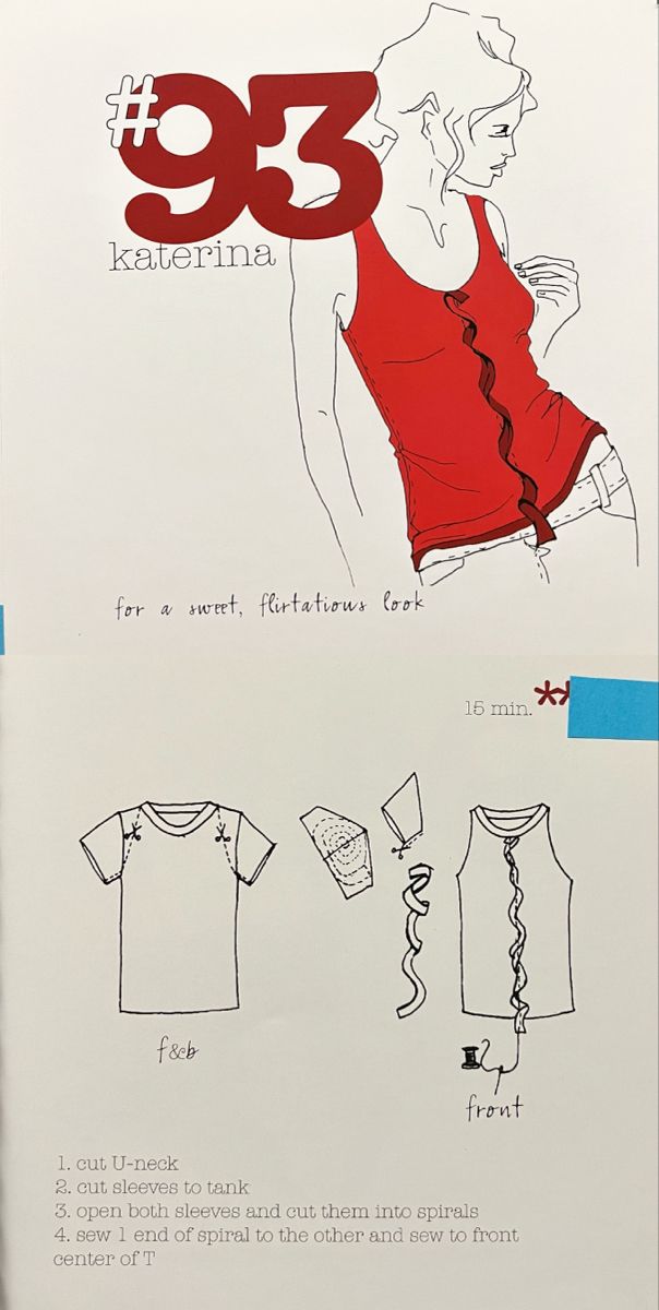 an instruction manual for sewing women's tops