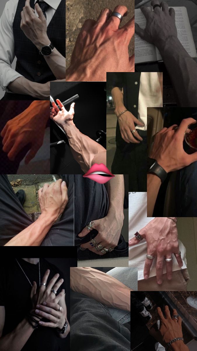 many different images of hands and fingers with one person holding an electronic device in the other hand