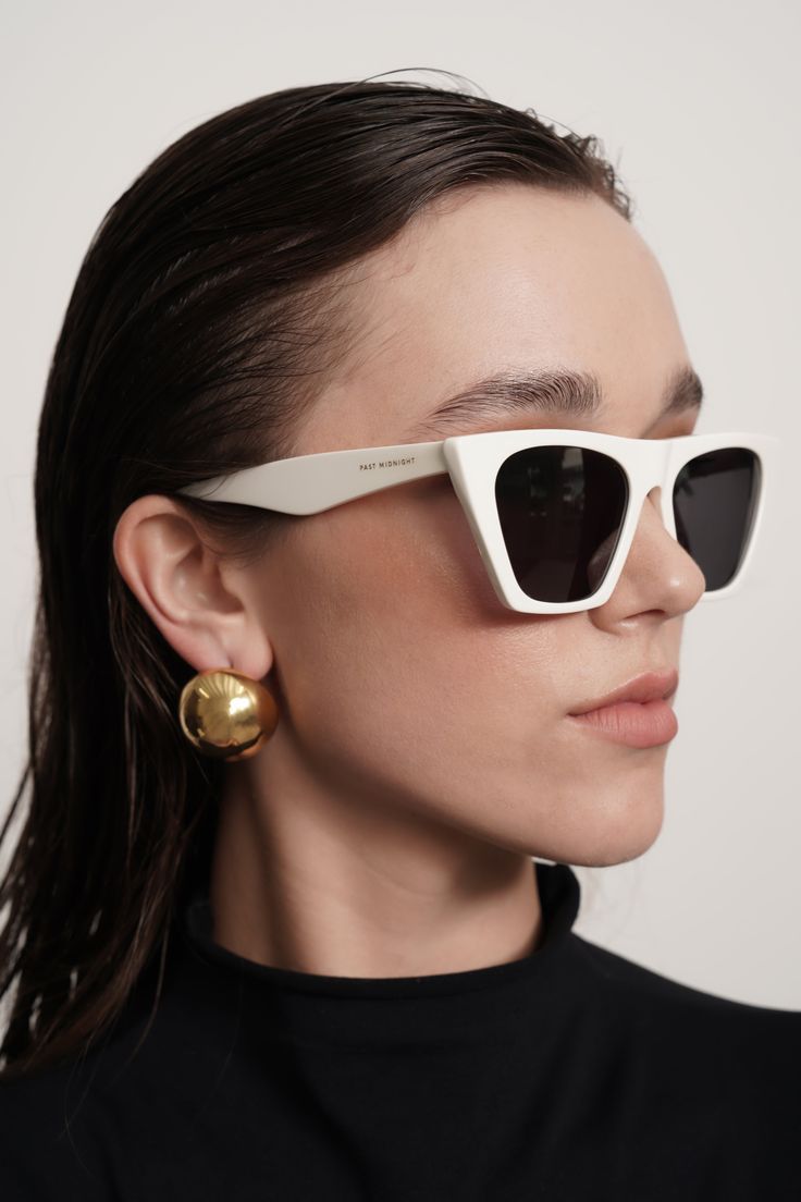 Our Classic Sunglasses are the first design in our Classic Collection. These everyday, versatile shades will be the first that you grab to style your outfit. All orders placed during major sale periods (11/28-12/4) are Final Sale. Holiday shipping cutoff is 12/12. All orders placed after 12/12 will ship 12/29. Classic White Shield Sunglasses With Tinted Lenses, Elegant White Shield Sunglasses With Uv Protection, Elegant Polarized Cat Eye Sunglasses For Day Out, Elegant White Shield Sunglasses With Tinted Lenses, Elegant White Shield Sunglasses With Polarized Lenses, Chic Polarized Shield Sunglasses For Evening, Modern White Sunglasses With Tinted Lenses, Chic White Polarized Shield Sunglasses, Elegant Sunglasses With Gradient Lenses For Day Out