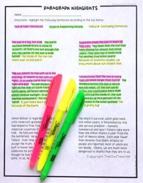 three neon colored pens sitting on top of a piece of paper with writing in it