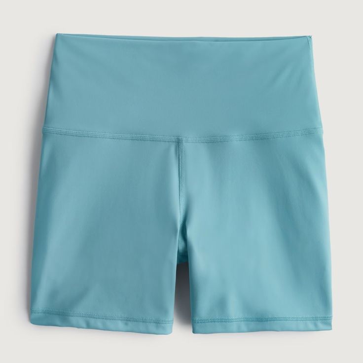 These Ultra-Comfortable Bike Shorts Are Designed In Breathable, 4-Way Stretch, Moisture-Wicking Energize Fabric With A Super Soft, Brushed Feel. High-Rise Waist, 5" Inseam. In Turquoise Color. Body:74% Nylon, 26% Elastane Sporty Blue Shorts With 5-inch Inseam, Blue Activewear For Sports With Short Inseam, Blue Activewear With Short Inseam For Sports, Functional Mid-thigh Length Blue Bottoms, Blue Moisture-wicking Activewear With Short Inseam, Blue Compressive Bottoms With Built-in Shorts, Blue Compressive Shorts, Compressive Mid-thigh Length Blue Shorts, Compressive Blue Biker Shorts