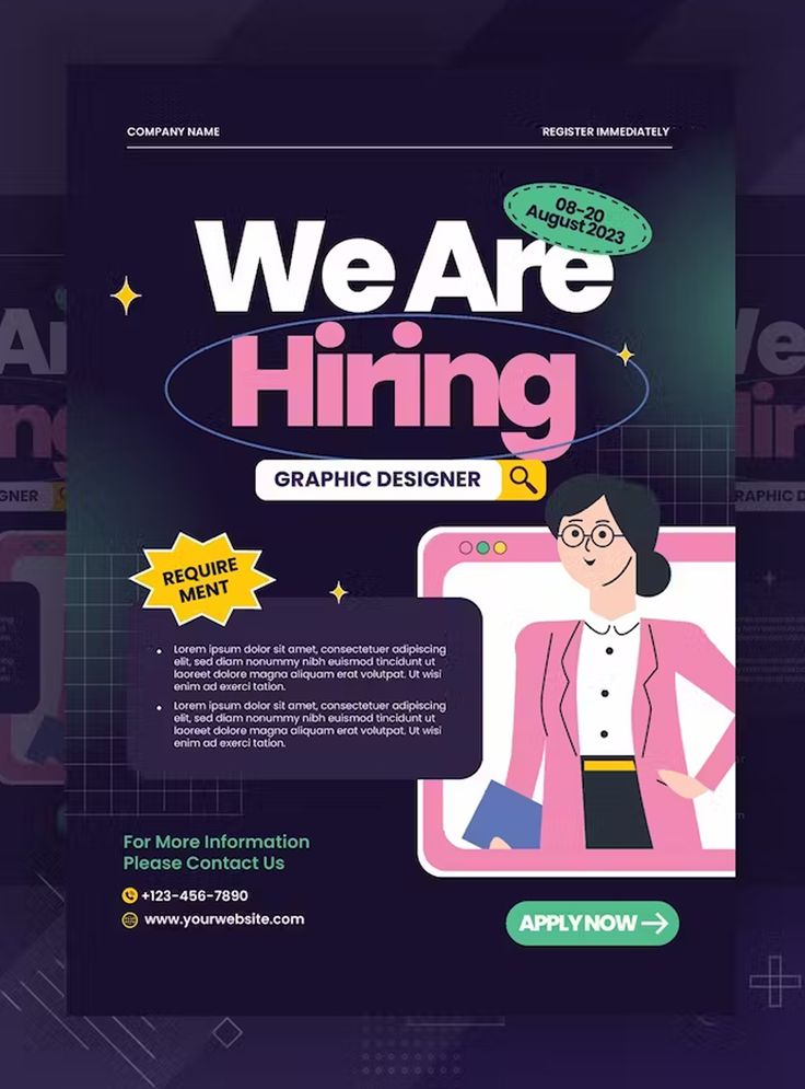 we are hiring graphic designer flyer