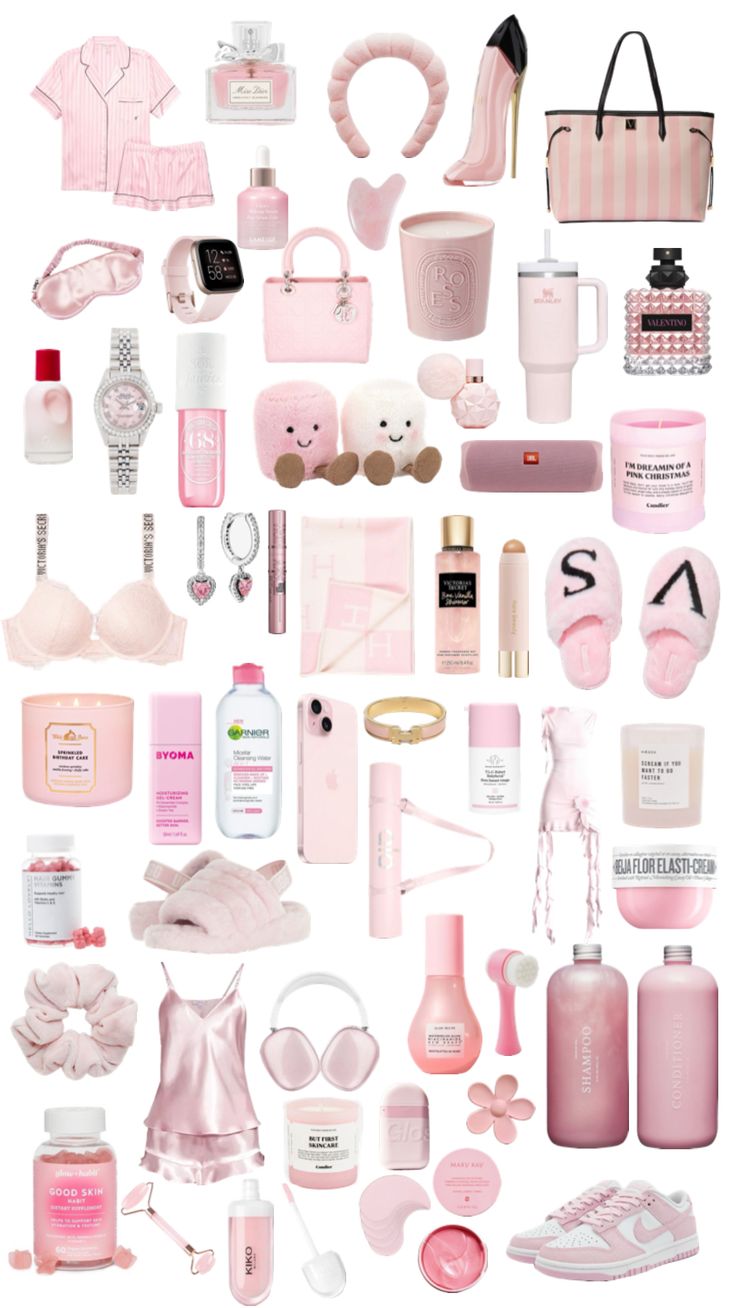 Girly Things To Buy Beauty Products, Pink Christmas List, Pink Things To Buy, Girly Must Haves, Girly Girl Stuff, Girly Things To Buy, Cute Girly Things, Girl Must Haves, Girly Gift Ideas