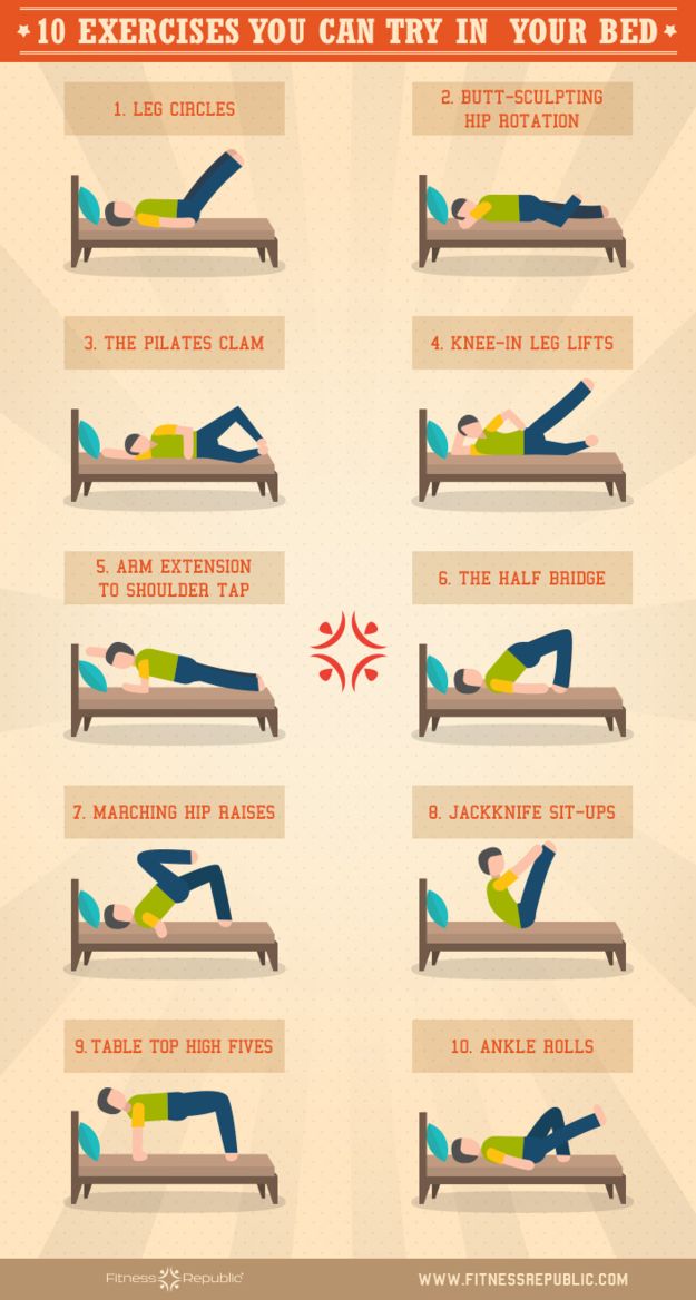 an info poster showing how to do exercises for back pain