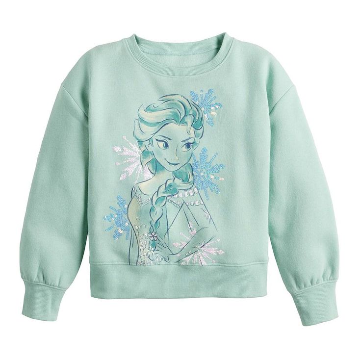 Give her an outfit upgrade with this cute Disney's Frozen Elsa Girls 4-12 Fleece Sweatshirt by Jumping Beans. © Disney Give her an outfit upgrade with this cute Disney's Frozen Elsa Girls 4-12 Fleece Sweatshirt by Jumping Beans. © Disney FEATURES Crewneck Long sleevesFABRIC & CARE Cotton, polyester Fleece construction Machine wash ImportedRESPONSIBLE Supports more sustainable cotton farming Size: 8. Color: Elsa Snow Aqua. Gender: female. Age Group: kids. Cinderella Sweatshirt, Outfit Upgrade, Sequined Sweatshirt, Infant Girls, Disney Frozen Elsa, Girls Fleece, Frozen Elsa, Jumping Beans, Elsa Frozen