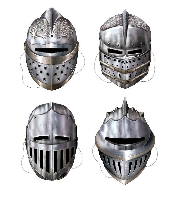 Pack of 12 shiny silver party masks. Masks have a noble knight in shining armor design. Made of lightweight card stock material with attached elastic band. | Create a whimsical ambiance to your party gatherings with these unique party masks. Wear the noble knight in shining armor novelty mask and represent the virtues of chivalry. Make your bash the talk of the town. Perfect for masquerade costumes. | 1-800-Flowers Everyday Gift Delivery Pack Of 12 Silver Noble Knight In Shining Armor Halloween Masks - One Size Knight Birthday Party, Cardboard Mask, Knight Party, Medieval Party, Mascaras Halloween, Noble Knight, Knight Costume, Knights Helmet, Dragon Party