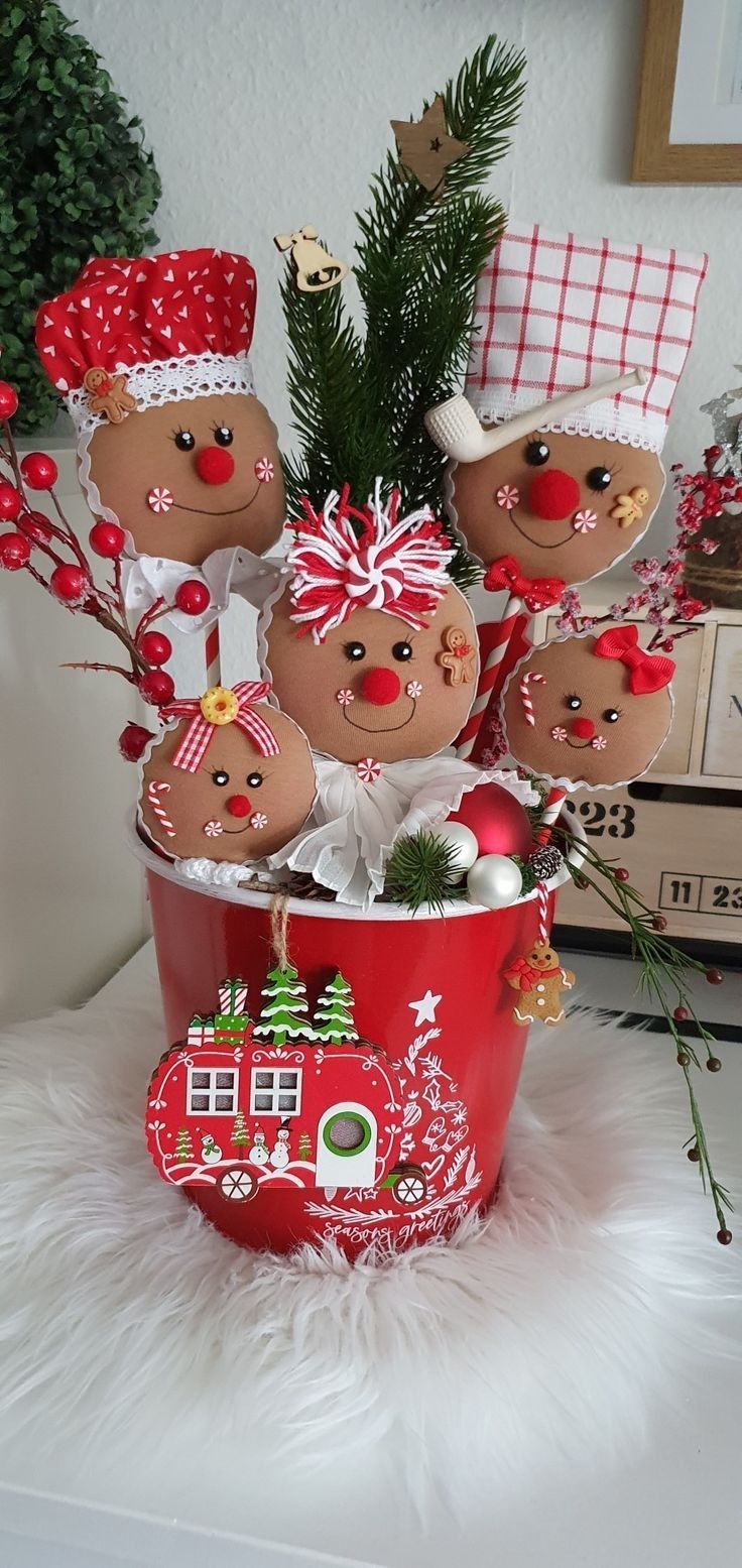 a group of teddy bears sitting in a bucket