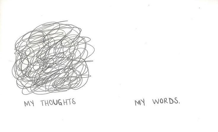 two drawings with words that say, all the time and my thoughts are my words