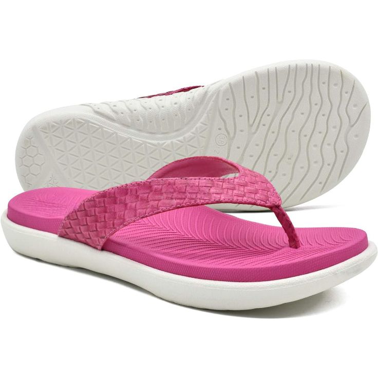 Experience everyday ease with these Comfortable Flip Flops Sandals, designed with both comfort and style in mind. The woven strap detail adds a touch of sophistication, making them versatile for beach outings or casual city strolls. Features: Upper Material: The sandals are made with a high-quality leather exterior for a classic look. Sole Composition: A durable rubber material forms the sole, providing reliable footing. Footbed Composition: The sandals feature a PU fabric type, known for its fl Pink Sandals With Textured Footbed For Beach, Pink Textured Sandals For The Beach, Comfortable Synthetic Sandals For Beach, Comfortable Synthetic Beach Sandals, Adjustable Cushioned Flip Flops For Summer Outings, Comfortable Cushioned Sandals For Beach, Adjustable Synthetic Beach Sandals, Comfortable Cushioned Beach Sandals, Comfortable Beach Flip Flops With Woven Sole