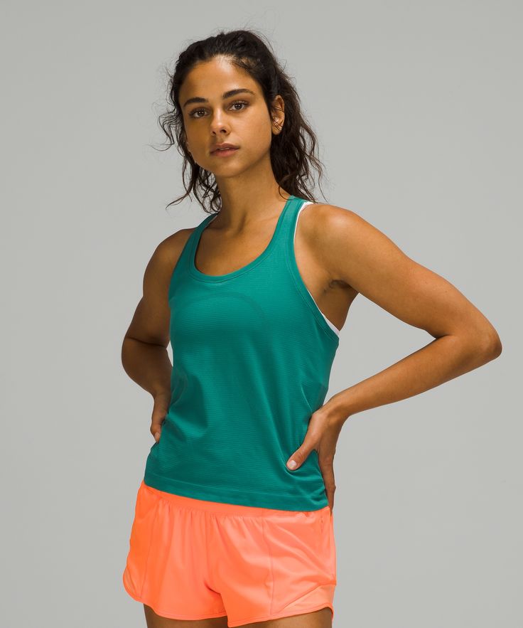 Go ahead, get sweaty. The Swiftly Tech collection, powered by seamless construction, is the ultimate gear for running and training. Shortened length means no riding up on race day. Lululemon Green Casual Activewear, Casual Green Lululemon Activewear, Sporty Moisture-wicking Activewear, Lululemon Technical Moisture-wicking Activewear, Lululemon Go-dry Technical Activewear, Lululemon Technical Running Activewear, Lululemon Moisture-wicking Activewear For Running, Lululemon Technical Activewear For Gym, Lululemon Activewear With 4-way Stretch In Nylon