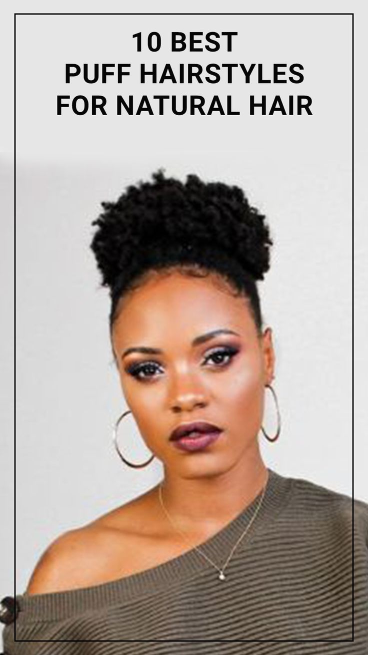 Puffs are also easy to do and take less time than braids or other protective styles. Natural Ponytails For Black Hair Puff, Braided Afro Puff Hairstyles, Puff Natural Hairstyles, Hair Puff Styles, High Puff Natural Hair, Puff Hairstyles, Diy Puffs, Afro Puff Hairstyles, Afro Puff Ponytail