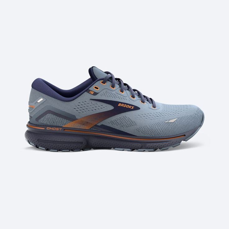 Ghost 15 Men's Running Shoes | Brooks Running Running Stride, Running Shoes Brooks, Running Everyday, Cushioned Running Shoes, Brooks Ghost, Brooks Running Shoes, Love Run, Brooks Running, Runners World