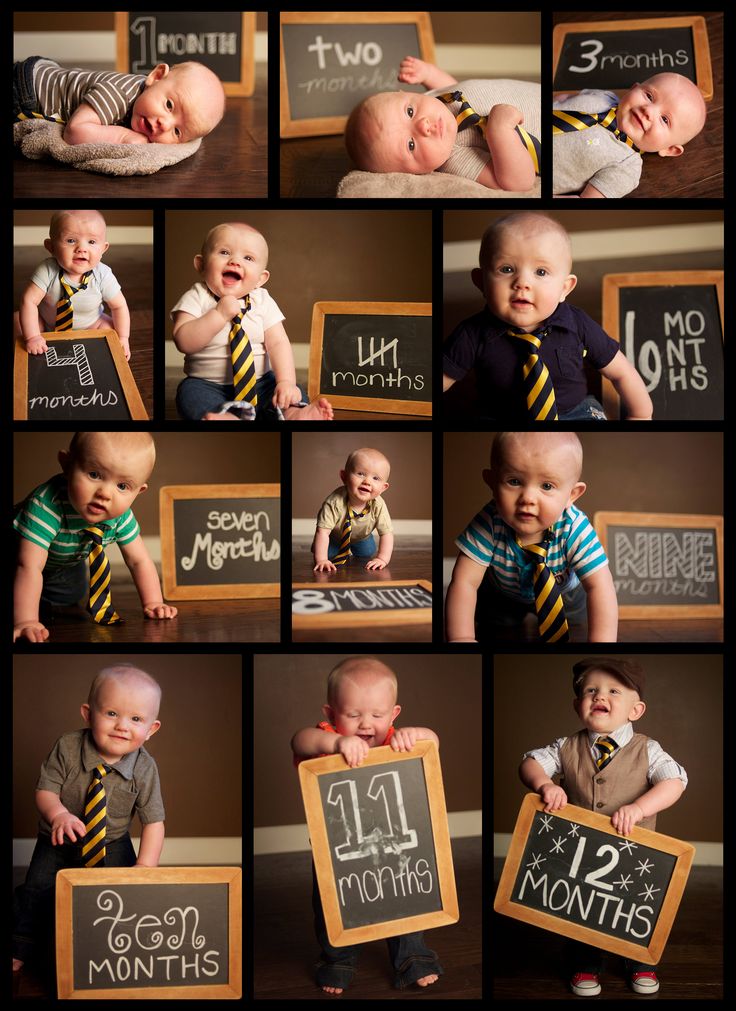 a collage of baby pictures with chalkboard sayings