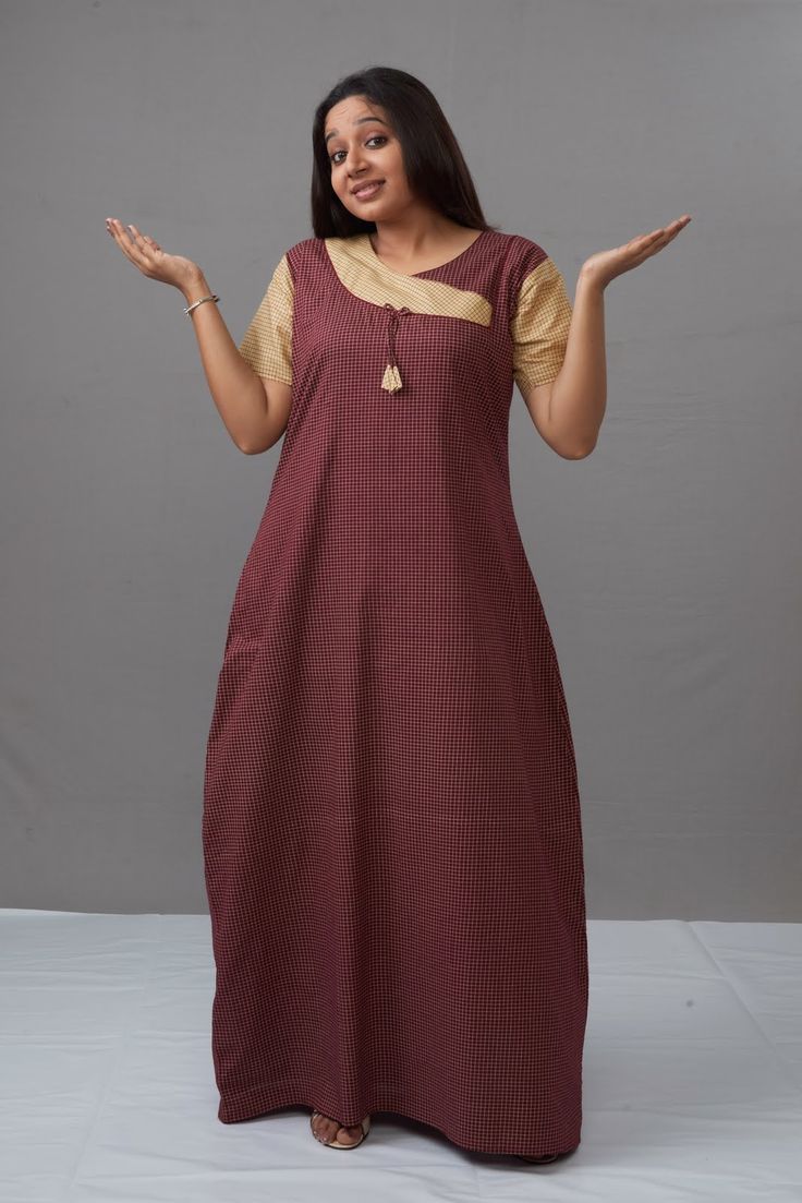 Vikas Nighties: Vikas nighties Photo Gallery Nighty Designs Indian Cotton, Celebrity Costume Ideas, Nighty Designs Indian, Cotton Nighty For Women, Nighty Design, Fall Dresses Casual, Nighty Designs, Neck Models, Cotton Frocks For Kids