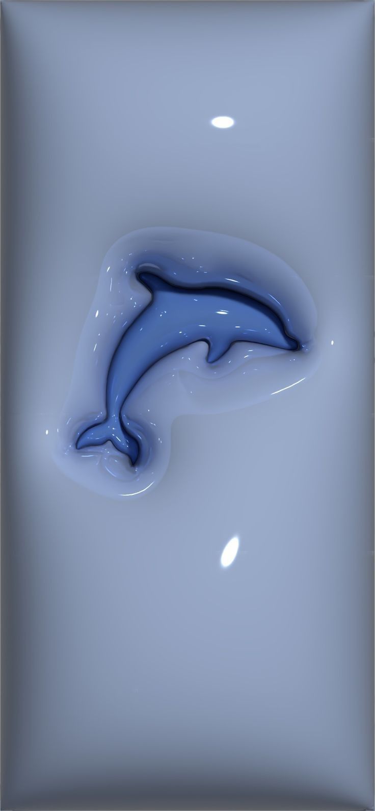 a blue dolphin is floating in the water