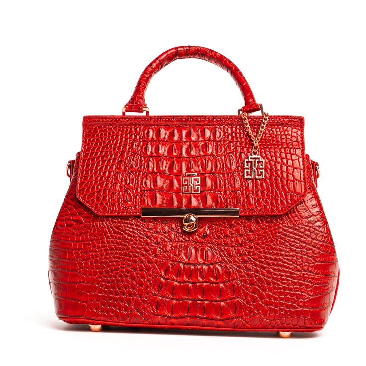 The Sophia - EXECULUXE Luxury Red Satchel For Daily Use, High-end Red Bag For Everyday Use, High-end Red Satchel For Shopping, Elegant Double Handle Bags As Gifts, Elegant Double Handle Bags For Gifts, Luxury Red Satchel With Handles, High-end Red Shoulder Bag For Gift, Luxury Red Bag For Gift, Elegant Red Satchel As Gift