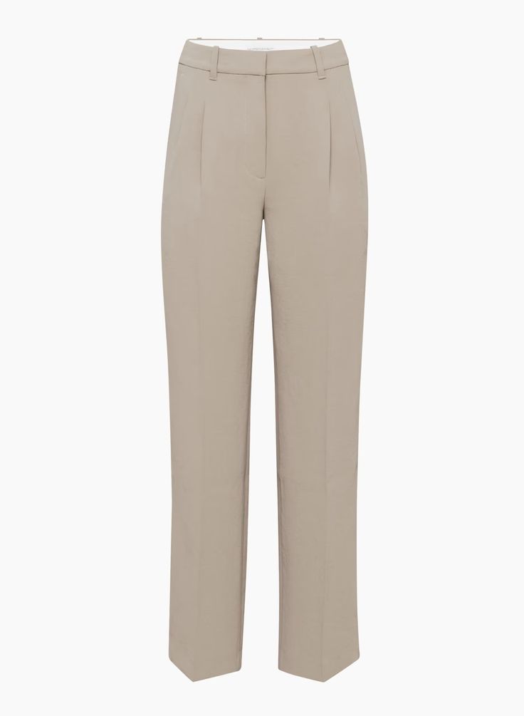 THE EFFORTLESS PANT™ | Aritzia Classic Pleated Bottoms For Daywear, Elegant Pleated Waist Bottoms For Daywear, Elegant Daywear Bottoms With Pleated Waist, High-waisted Pants With Welt Pockets For Daywear, Relaxed Fit Work Pants With Pressed Crease, Modern Pleated Pants For Business Casual, Modern Tailored Wide Leg Pants With Pressed Crease, Chic Pants With Straight Hem For Daywear, Elegant Wide Leg Pants With Straight Hem For Daywear