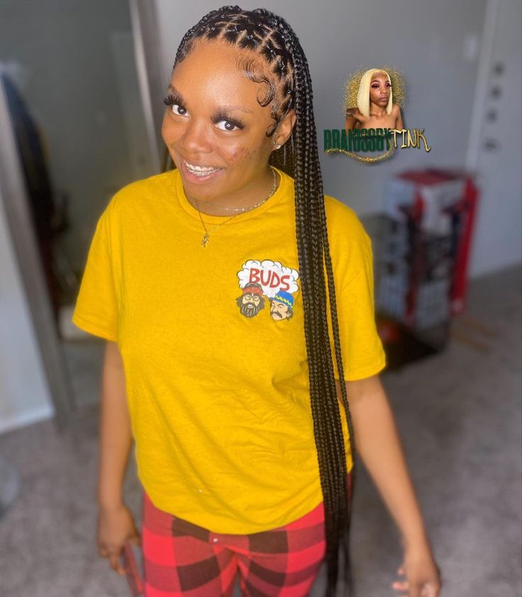 Half Criss Cross Half Knotless Braids, Criss Cross Knotless Braids, Half Braided Half Sew In, New Braid Styles, Cornrow Ponytail, Hair Therapy, African Hair Braiding Styles, Cute Braided Hairstyles, African Braids