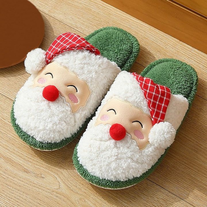 Casual Santa Slippers are very comfortable and cushioned slippers with a durable, non-slip, rubber sole that prevents slipping. It is also ideal for your feet to control foot motion. You will not feel tired walking in these plush slippers. This can also be a perfect Christmas gift for your family. Non-slip Synthetic Flat Slippers, Non-slip Foam Flat Slippers, Foam Slip-on Slippers For Indoor Use, Comfortable Synthetic Slippers With Flat Heel, Non-slip Comfortable Slip-on Slippers, Comfortable Non-slip Slip-on Slippers, Non-slip Foam Slip-on Slippers, Comfortable Foam Slippers With Round Toe, Indoor Non-slip Foam Slippers