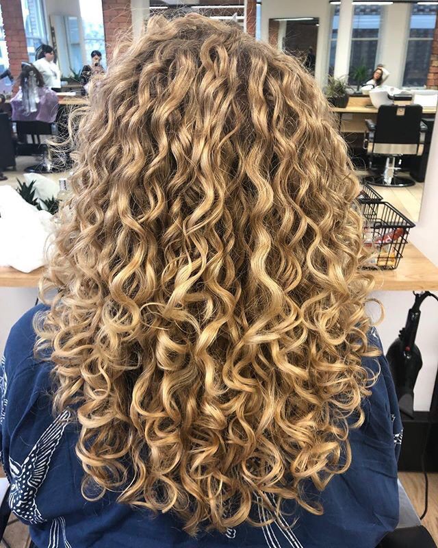 Blonde Curly Hair Layers, Long Blonde Curly Hair With Layers, Different Perm Curls Types Of, Curly Blonde Hair With Highlights, Golden Blonde Balayage Curly Hair, Perm On Long Blonde Hair, Long Blonde Permed Hair, Curls With Blonde Highlights, Curly Golden Blonde Hair