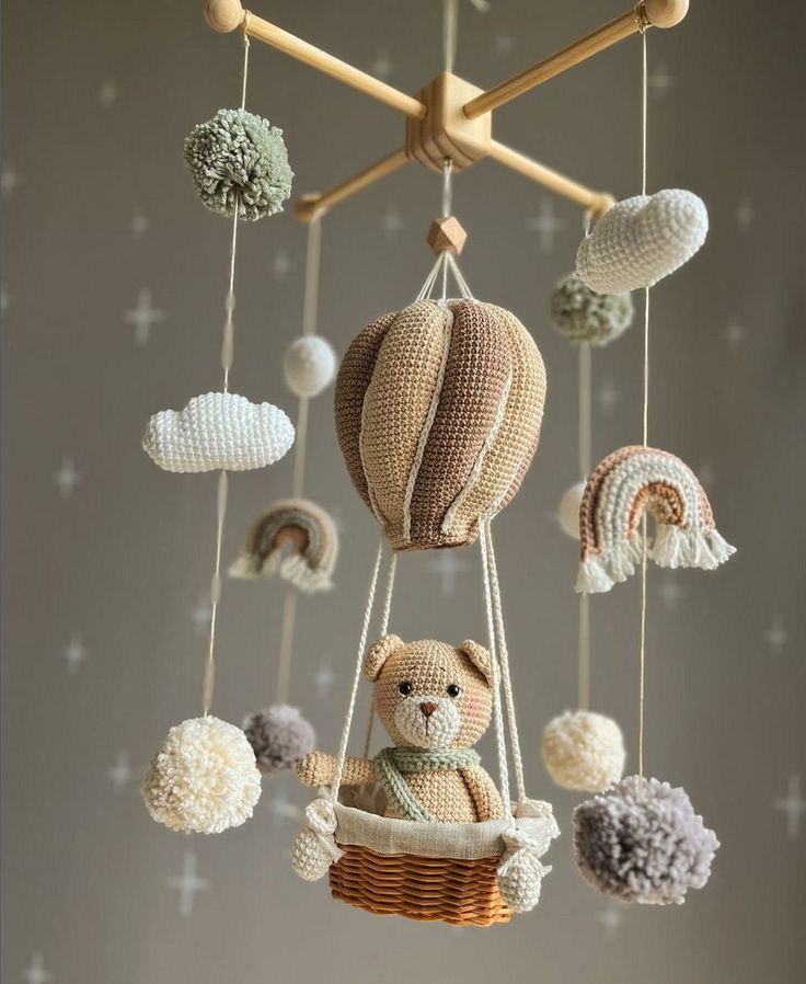 Crochet baby mobile