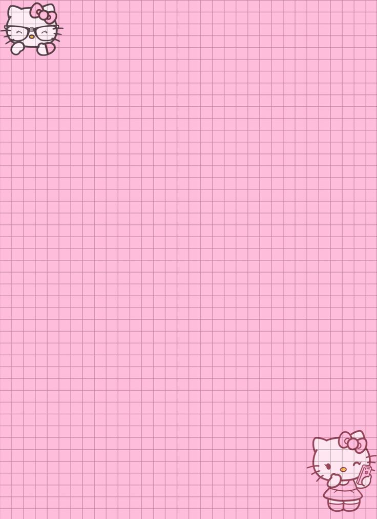 the hello kitty wallpaper is pink and has an image of a cat on it