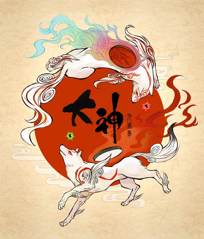 Okami by hekaputah on DeviantArt Okami Tattoo, Okami Amaterasu, Japanese Mythology, White Wolf, Wolf Art, Video Game Art, Mythical Creatures, Japanese Art, Cyberpunk