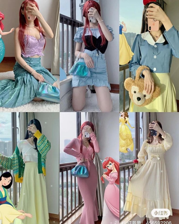 Disney Inspired Dresses Casual, White Top Yellow Skirt, Princess Theme Outfits, Disney Outfits Women In December, Modern Princess Halloween Costumes, Modern Disney Princess Outfits Real Life, Disney Closet Cosplay, Disneycore Outfits, Disney Core Outfit