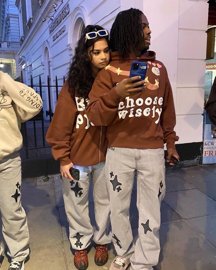 Matching Black Couple Outfits, Couple Fits, Black Relationship Goals, Cute Couple Outfits, Black Love Couples, Black Couples Goals, Cute Relationship Photos, Matching Couple Outfits, Relationship Goals Pictures