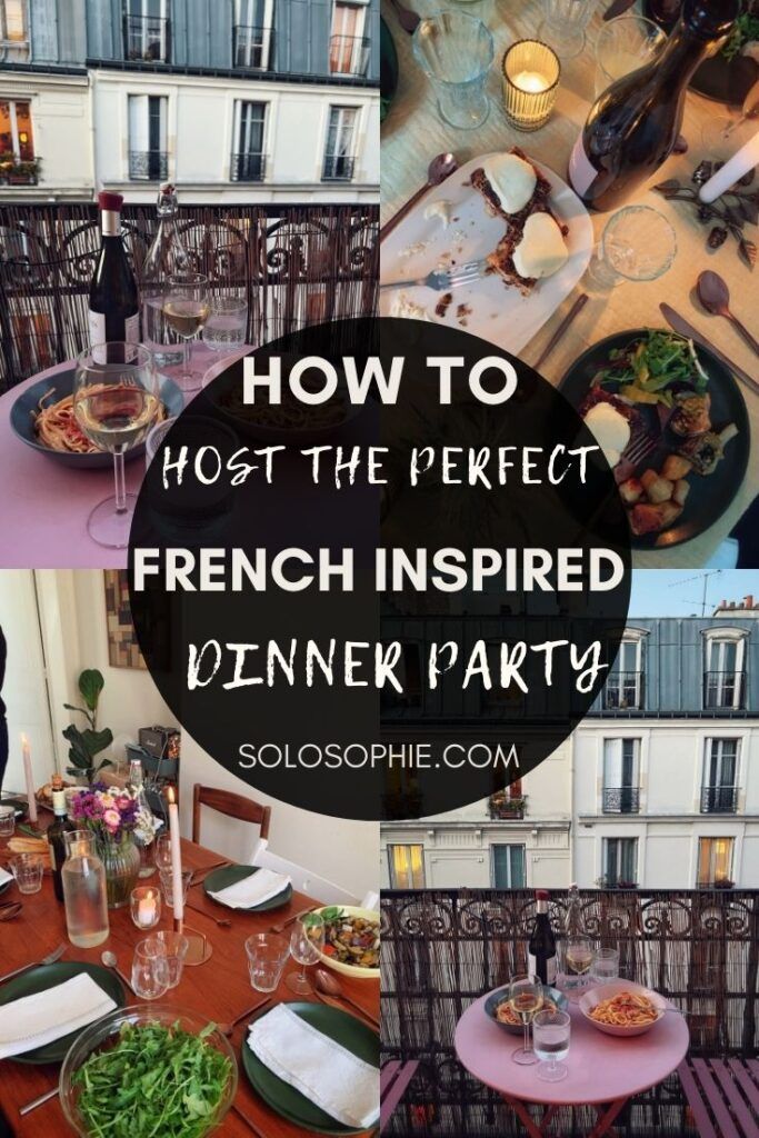 an overhead view of a restaurant with the words how to host the perfect french inspired dinner party