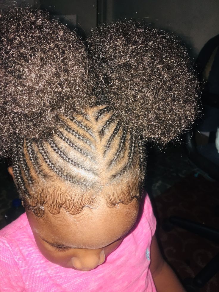 School Hairstyles Cornrow Natural Hair, Canrows Going Back Natural Hair, Braided Puff Natural Hair Cornrows, Canerow Hairstyles For School, Back To School Hairstyles For Black Kids, Back To School Cornrow Hairstyles, Kids Cornrow Hairstyles Natural Hair For School, Cornrow Hairstyles For Black Kids, Cornrow Designs For Women Natural Hair