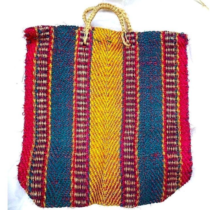 Large, Hand-Woven Tote. Never Used. Great For Any Fun, Festive, Casual Occasion. Taupe Handles. 21.5” Without Handle 24.5” With Handle Length 19.5” Wide Casual Yellow Crochet Woven Bag, Multicolor Woven Bag For Daily Use, Casual Multicolor Straw Bag For Market, Multicolor Weaving Bags For Daily Use, Casual Yellow Woven Straw Bag, Casual Multicolor Shoulder Bag For Market, Casual Yellow Woven Beach Bag, Vibrant Multicolor Bags For Summer, Vibrant Multicolor Summer Bags