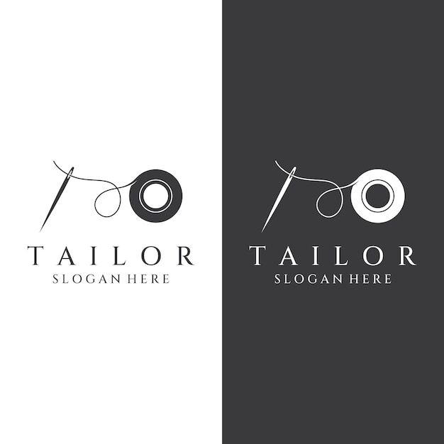 scissors and thread logo design for tailor company