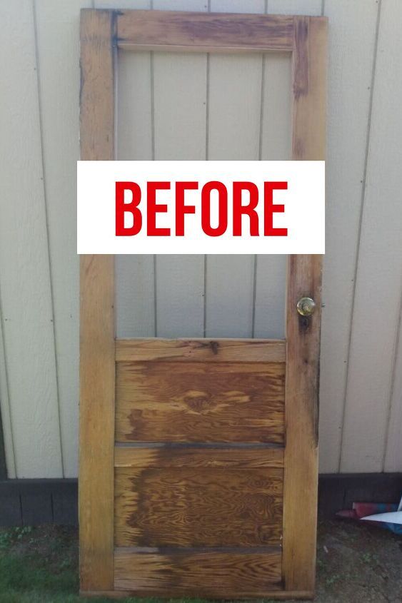 How to Upcycle an Old Door Upcycle Screen Door, Old Wood Screen Door, How To Use Old Doors For Decor, Using Old Doors In House, Salvaged Doors Repurposed, Old Door With Window Ideas, Repurposed Doors Garden, Garden Shutters Ideas, Screen Door Decorating Ideas